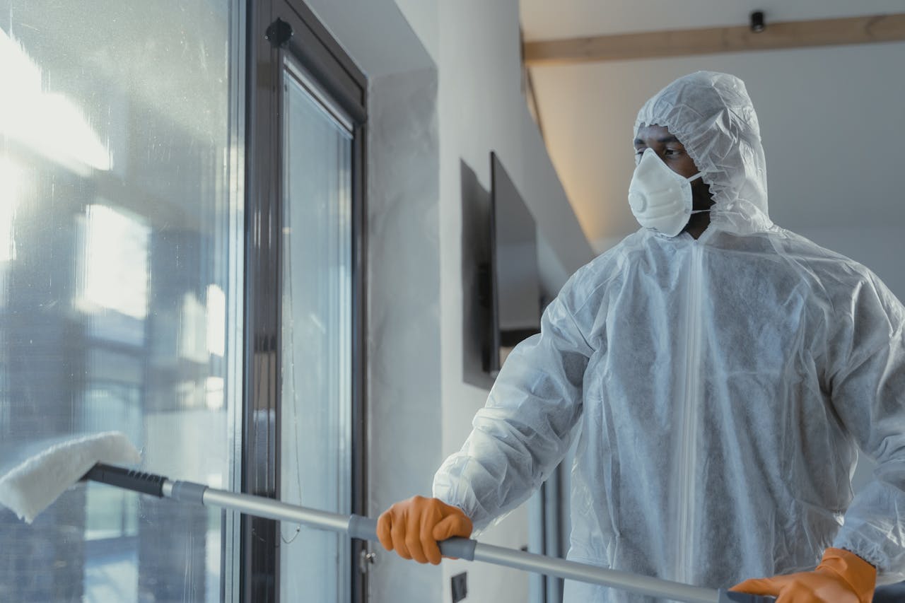 Hygienische Desinfektion einer Oberfläche zur Keimreduktion