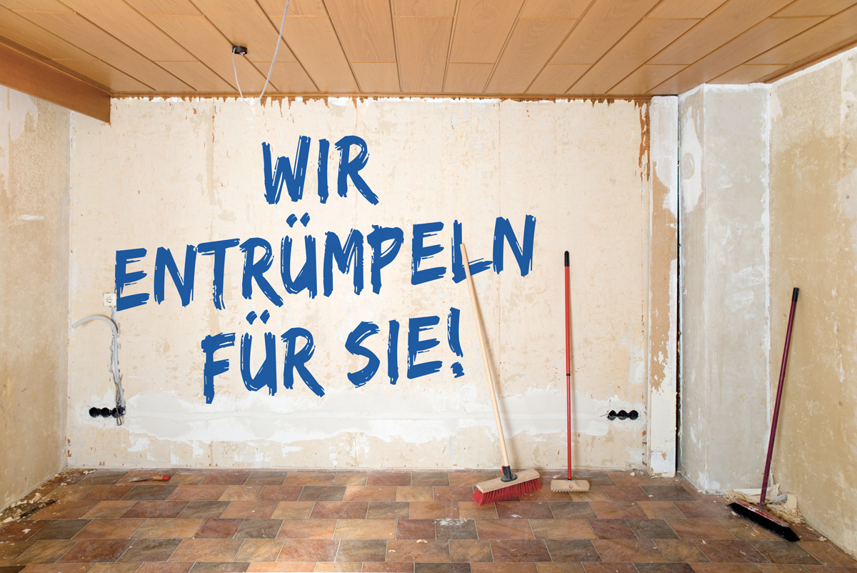 Entrümpelung und fachgerechte Entsorgung von Räumlichkeiten